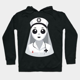 Mysterious Spooky Ghost Nurse Hoodie